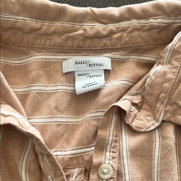 Daily Ritual striped button down shirt - Picture 2 of 4